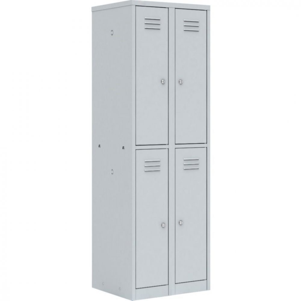Двухсекционный металлический шкаф для одежды ШРМ - 24