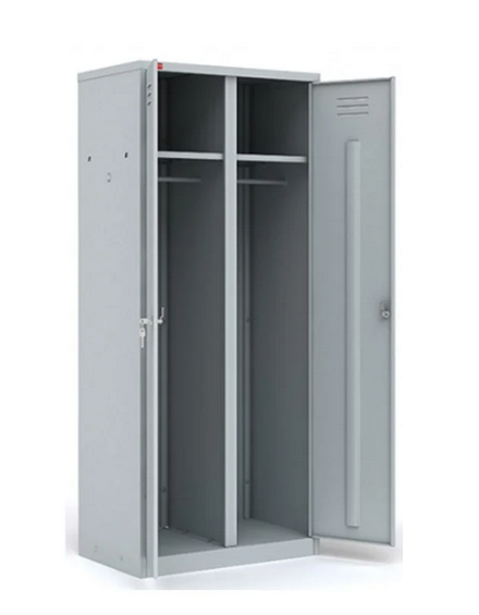 Двухсекционный металлический шкаф для одежды ШРМ - 22 1860x600x500