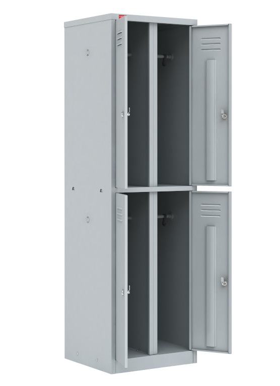 Двухсекционный металлический шкаф для одежды ШРМ - 24